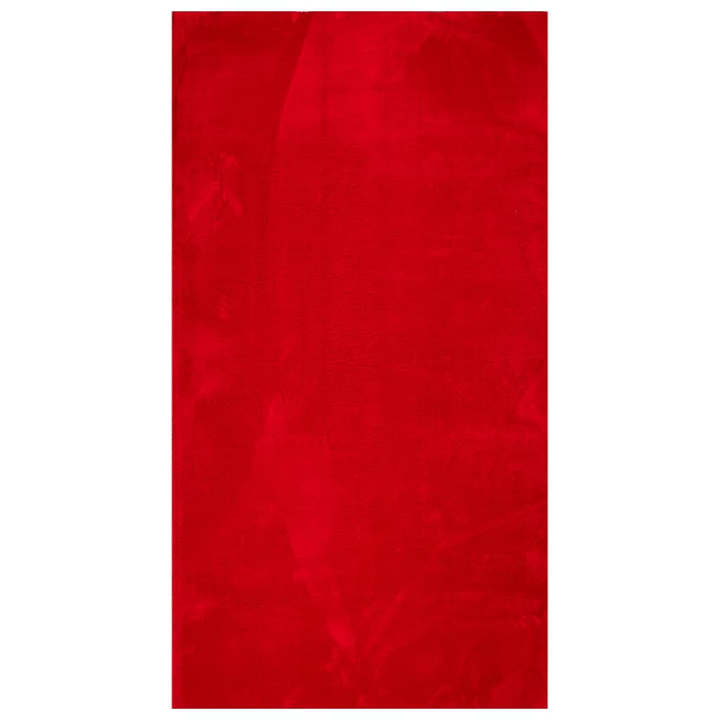 vidaXL Tappeto a Pelo Corto HUARTE Morbido e Lavabile Rosso 60x110 cm