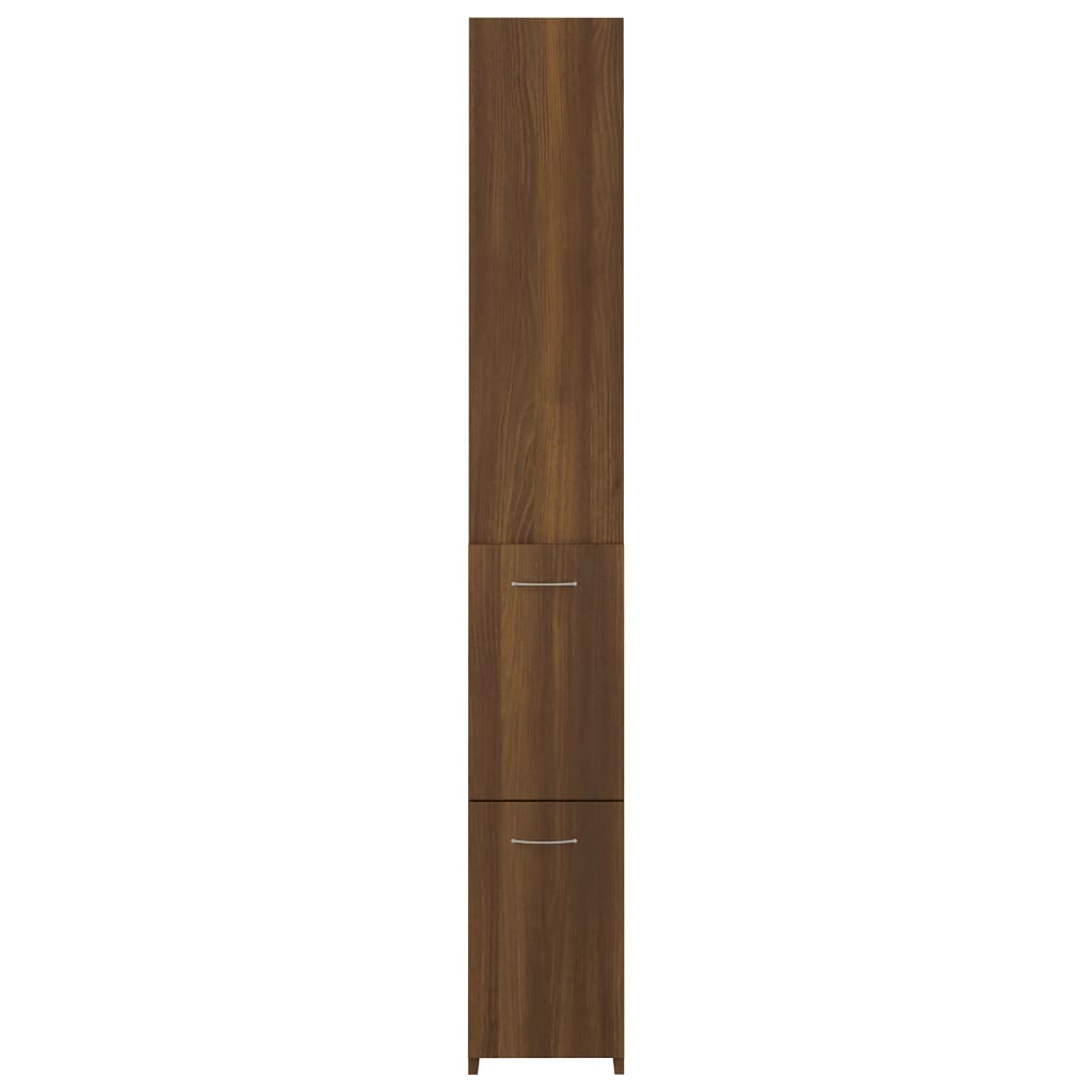 VidaXL Armadietto Da Bagno Rovere Sonoma 30x30x100 Cm – Legno Multistrato Con 2 Ante E Ripiano Aperto