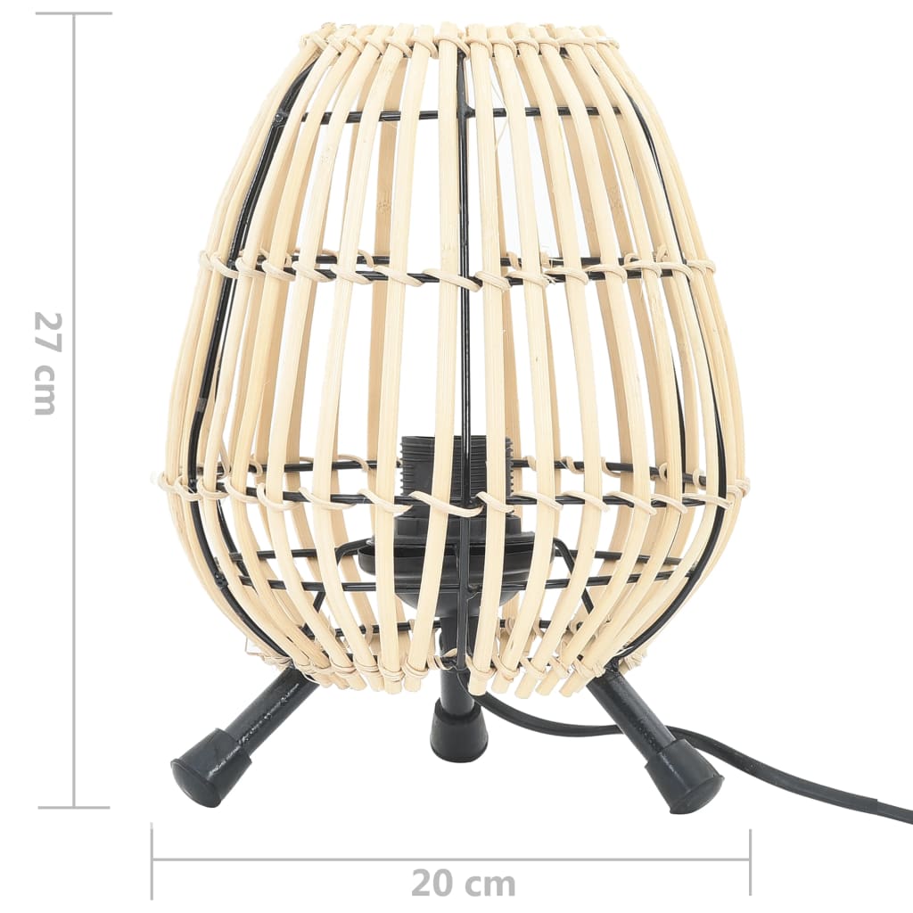 vidaXL Lampada da Tavolo in Salice 60 W 20x27 cm E 27