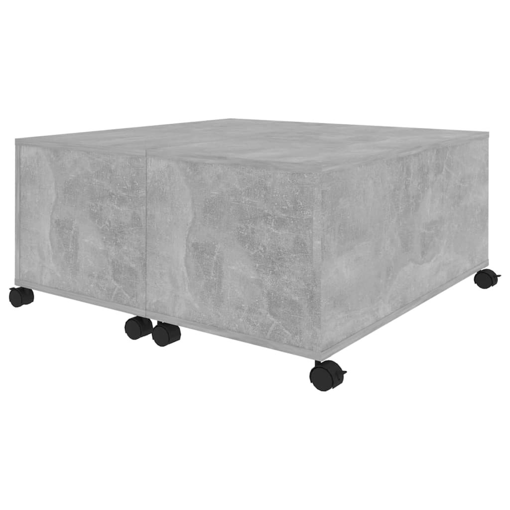 vidaXL Tavolino da Salotto Grigio Cemento 75x75x38cm Legno Multistrato