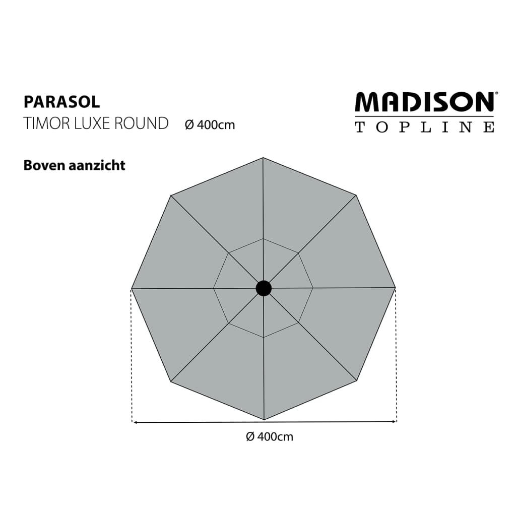 Madison Ombrellone Timor Luxe 400 cm Ecru PAC8P016
