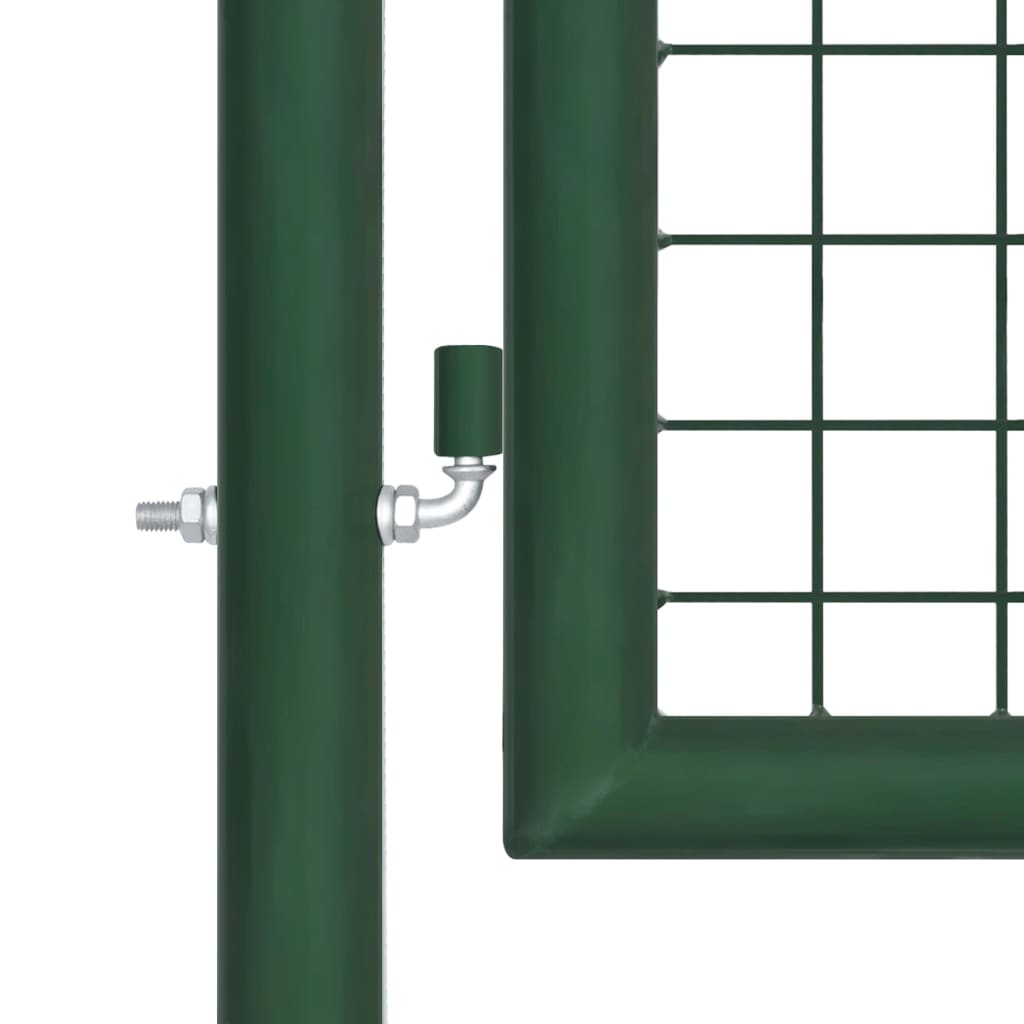 vidaXL Cancello da Giardino a Rete in Acciaio 400x100 cm Verde