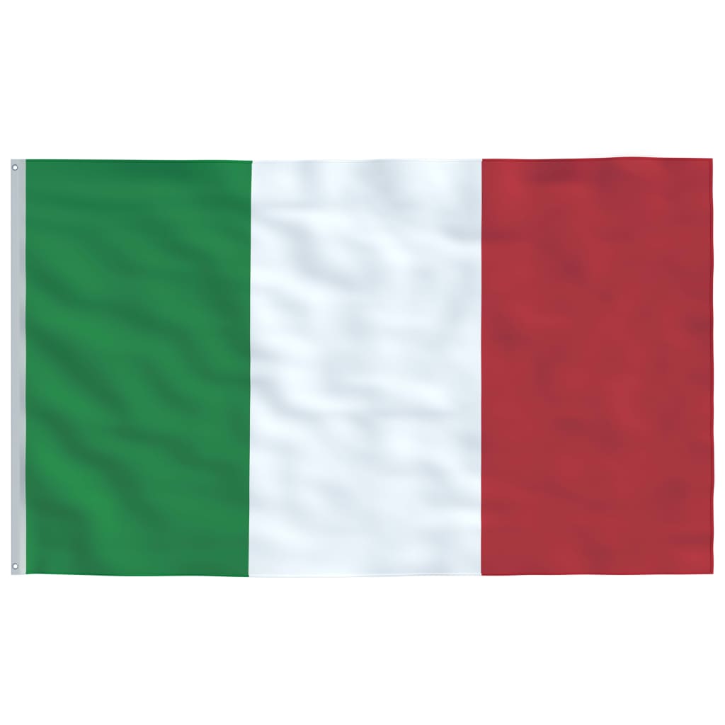 vidaXL Bandiera dell'Italia con Pennone in Alluminio 6 m
