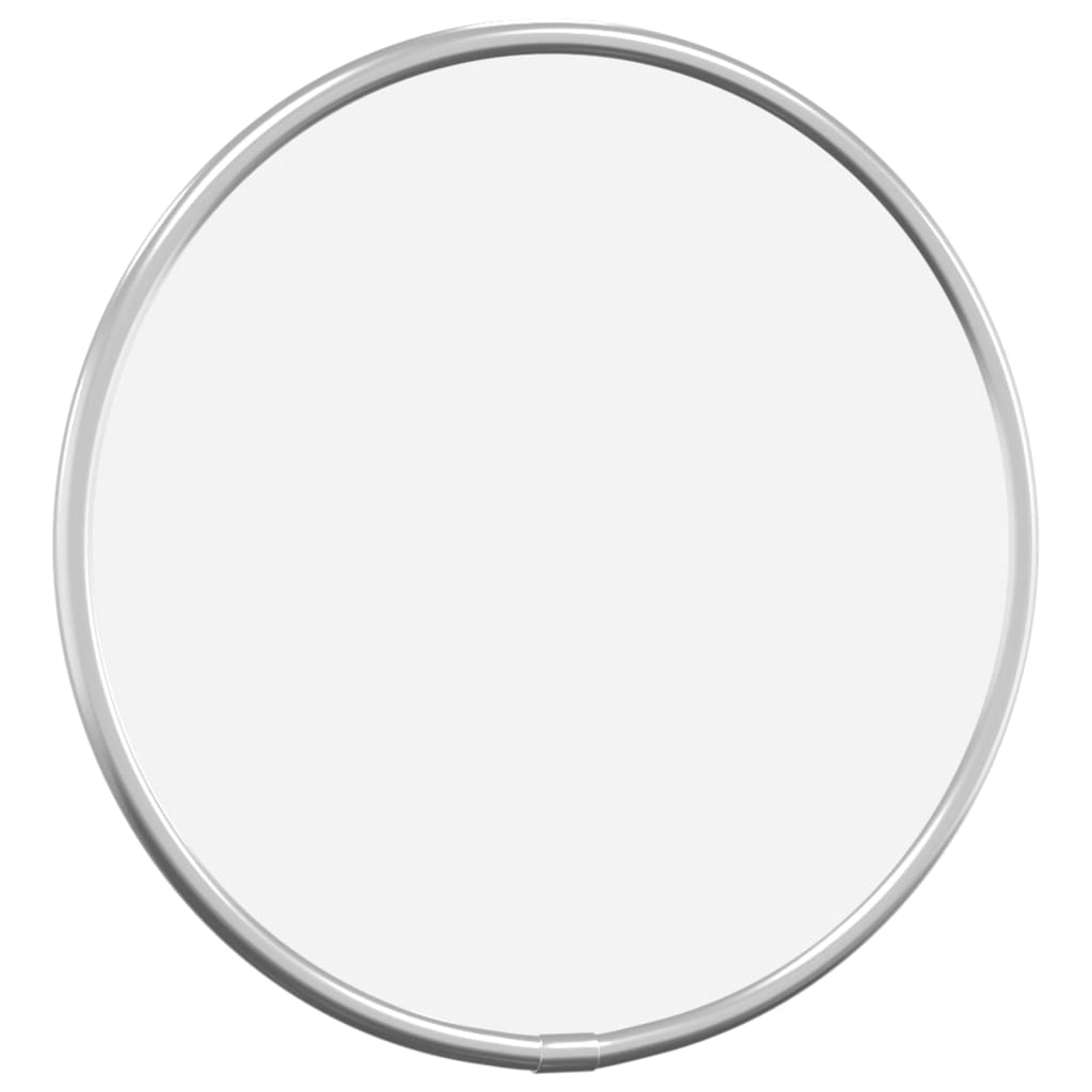 vidaXL Specchio da Parete Argento Ø 20 cm Rotondo