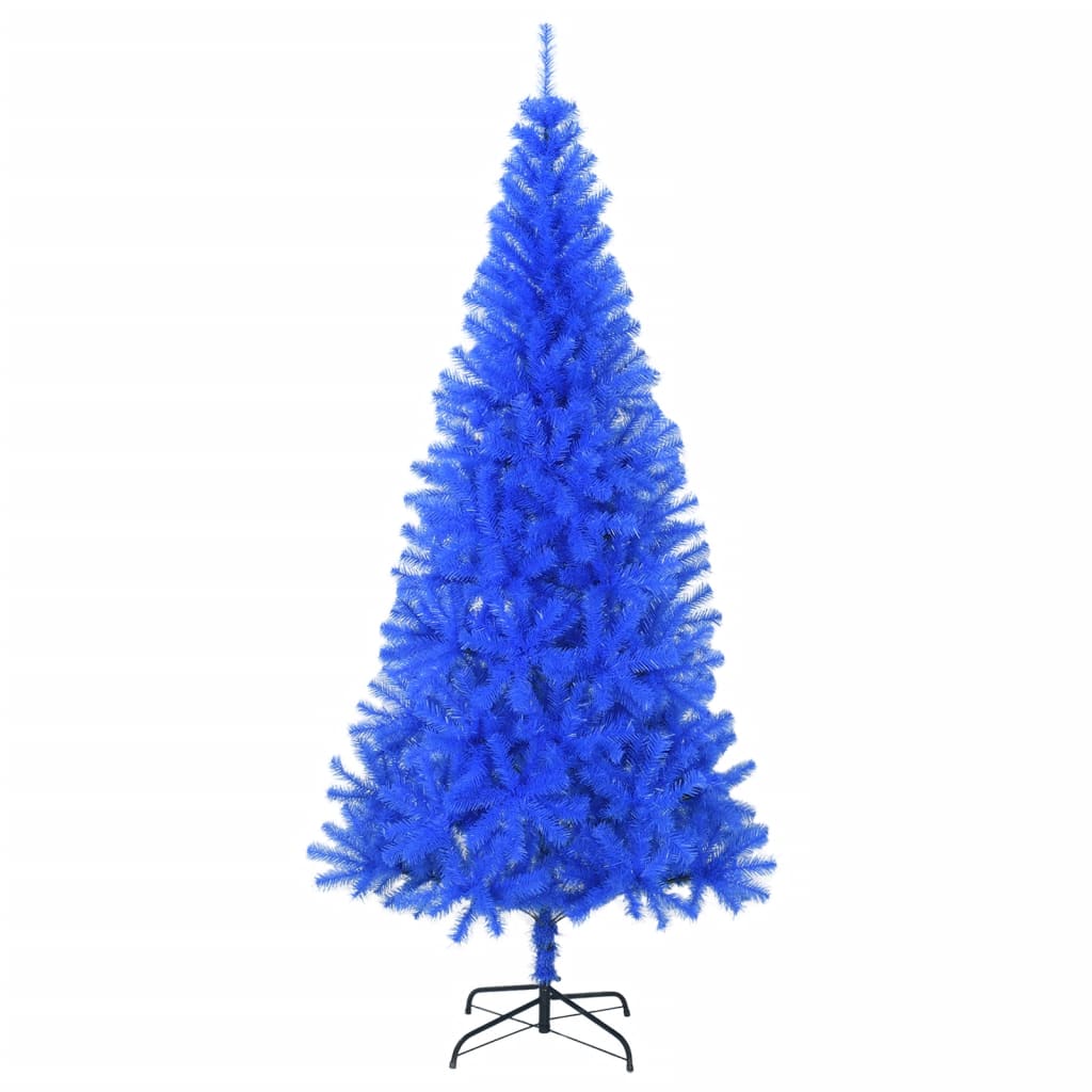 vidaXL Albero di Natale Artificiale Sottile con Base Blu 180 cm PVC