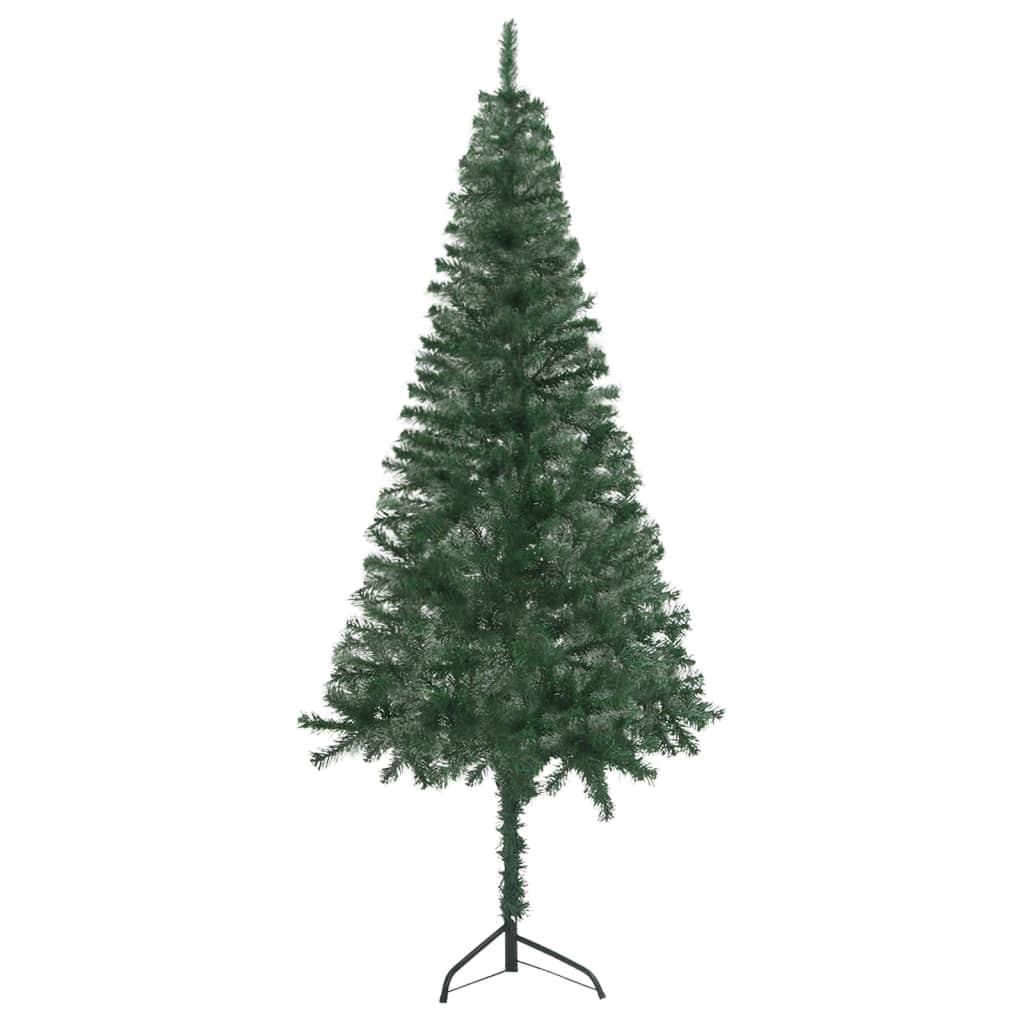 vidaXL Albero di Natale per Angolo Preiluminato 180 cm Verde PVC