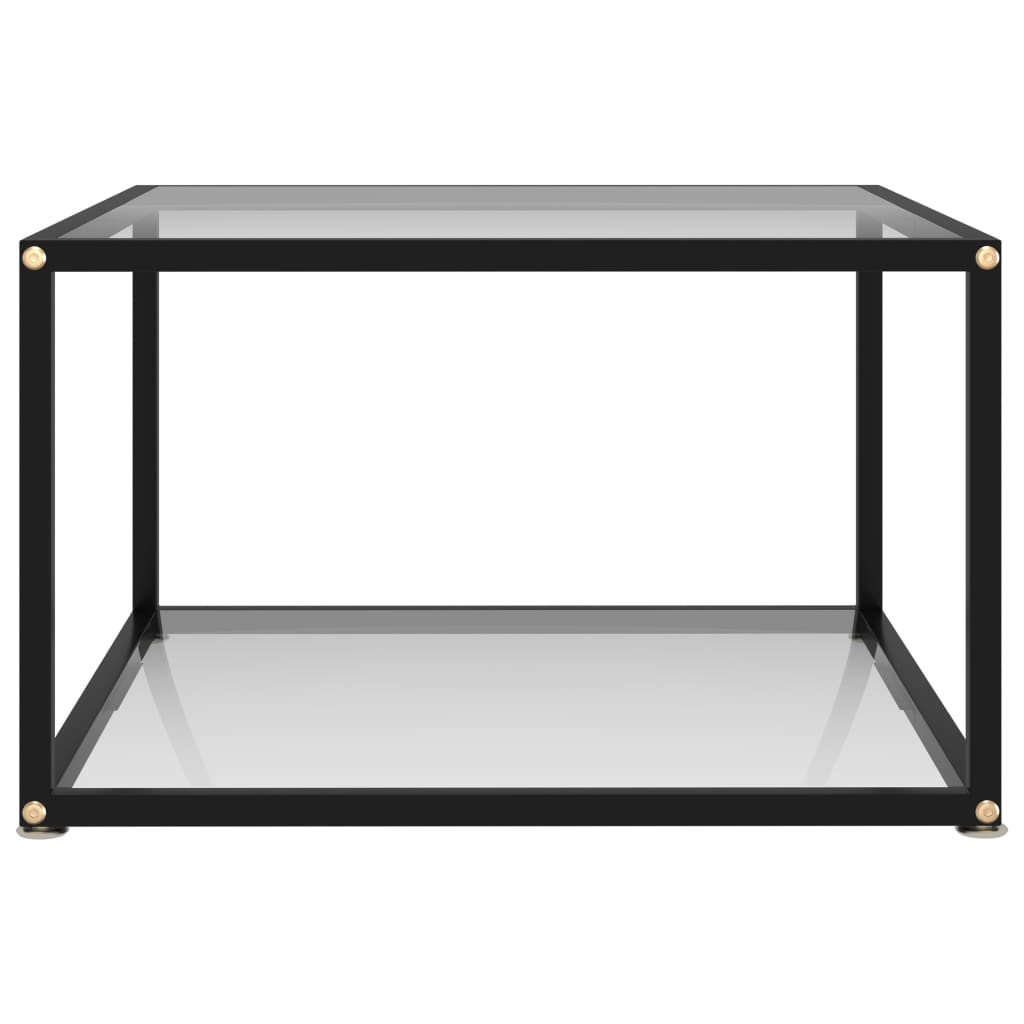 vidaXL Tavolino da Salotto Trasparente 60x60x35 cm in Vetro Temperato