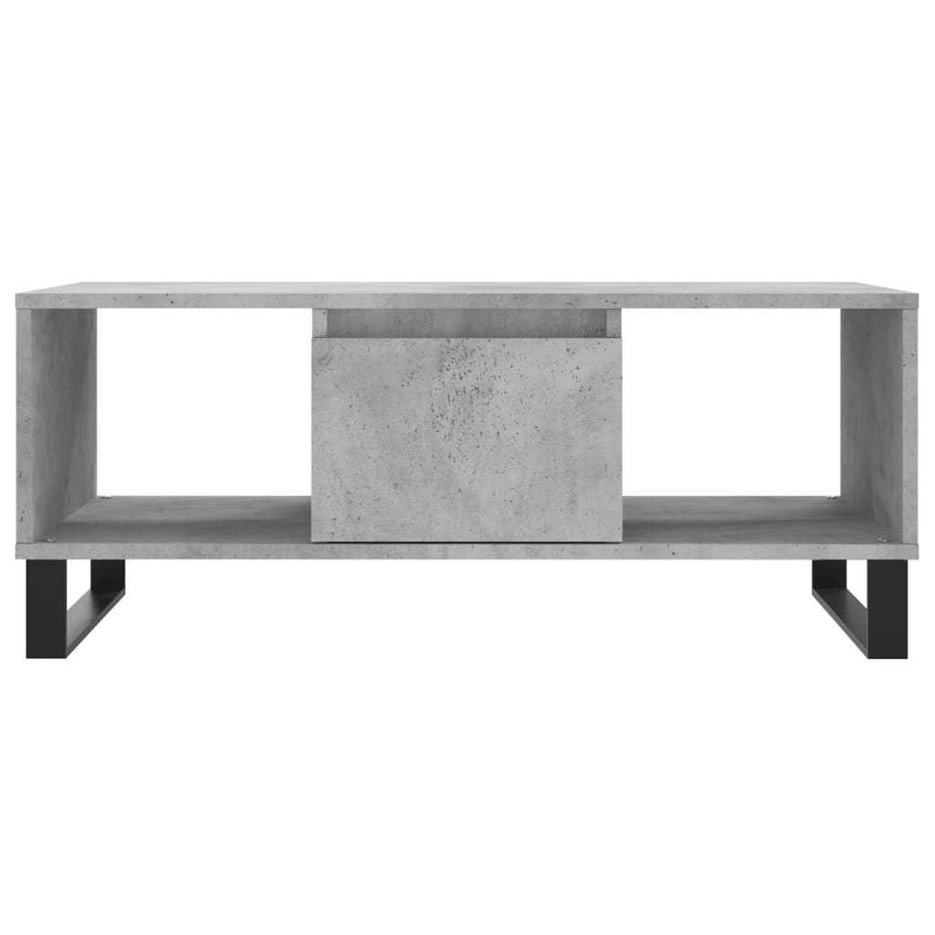 vidaXL Tavolino Salotto Grigio Cemento 90x50x36,5 cm Legno Multistrato