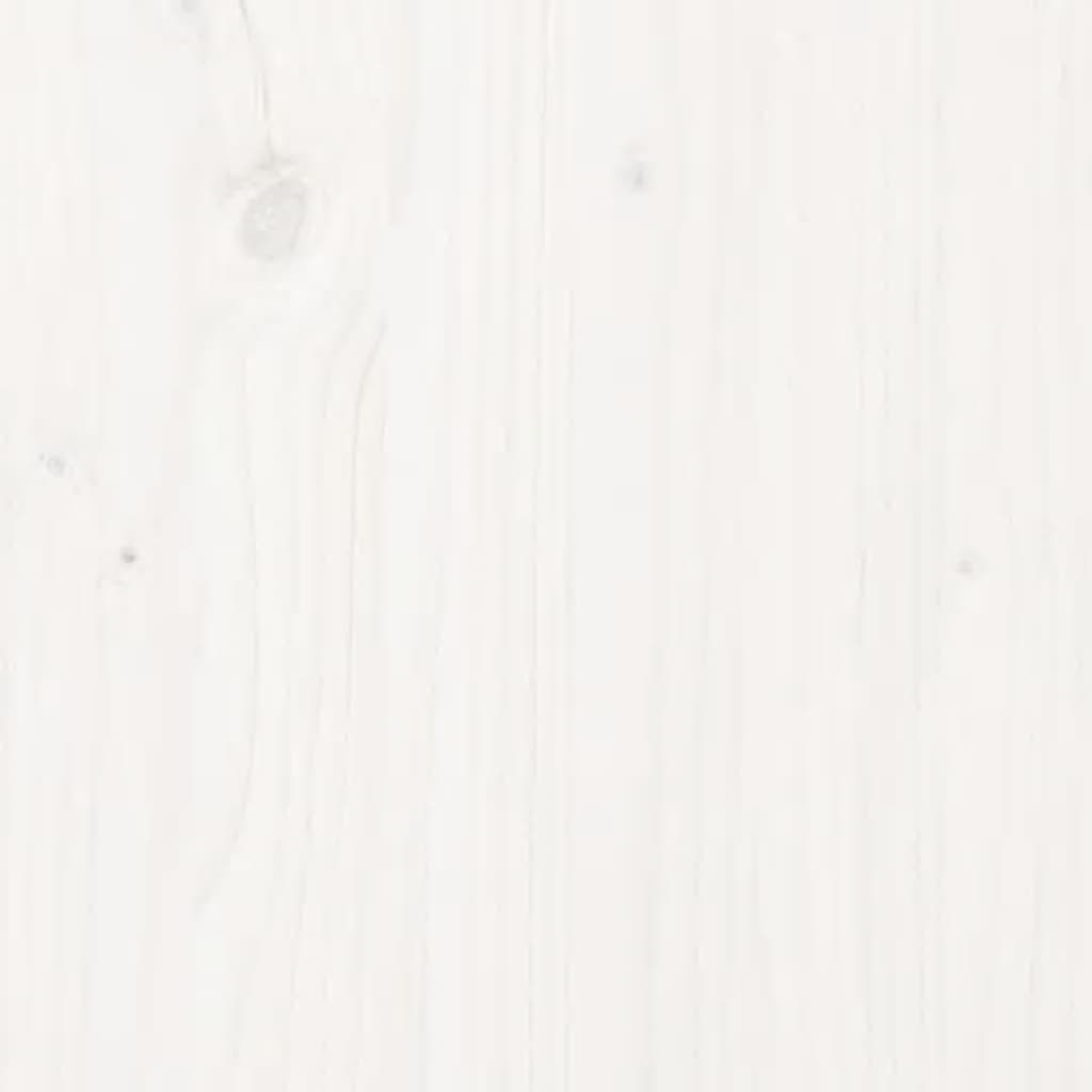 vidaXL Poggiapiedi da Giardino 70x70x30 cm Legno Massello Pino Bianco