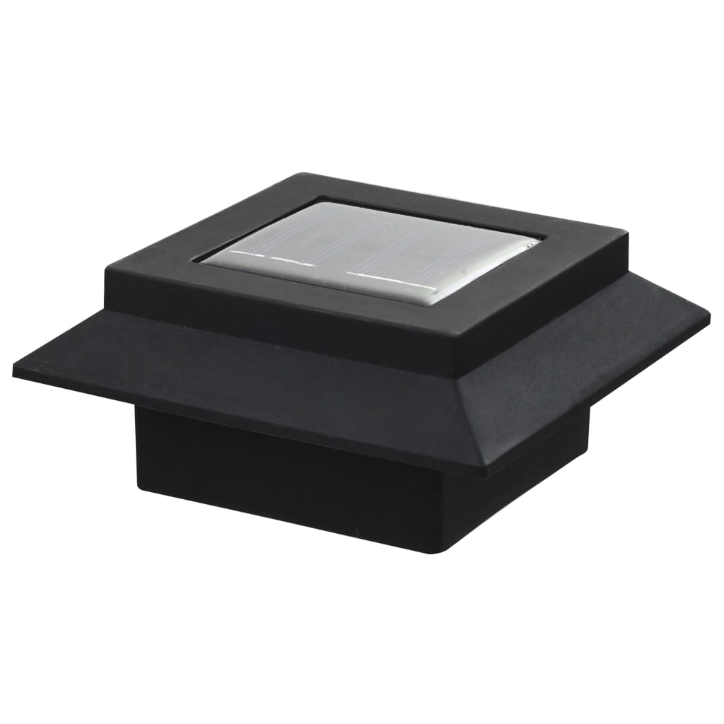 vidaXL Lampade Solari da Esterni 6 pz a LED Quadrate 12 cm Nero