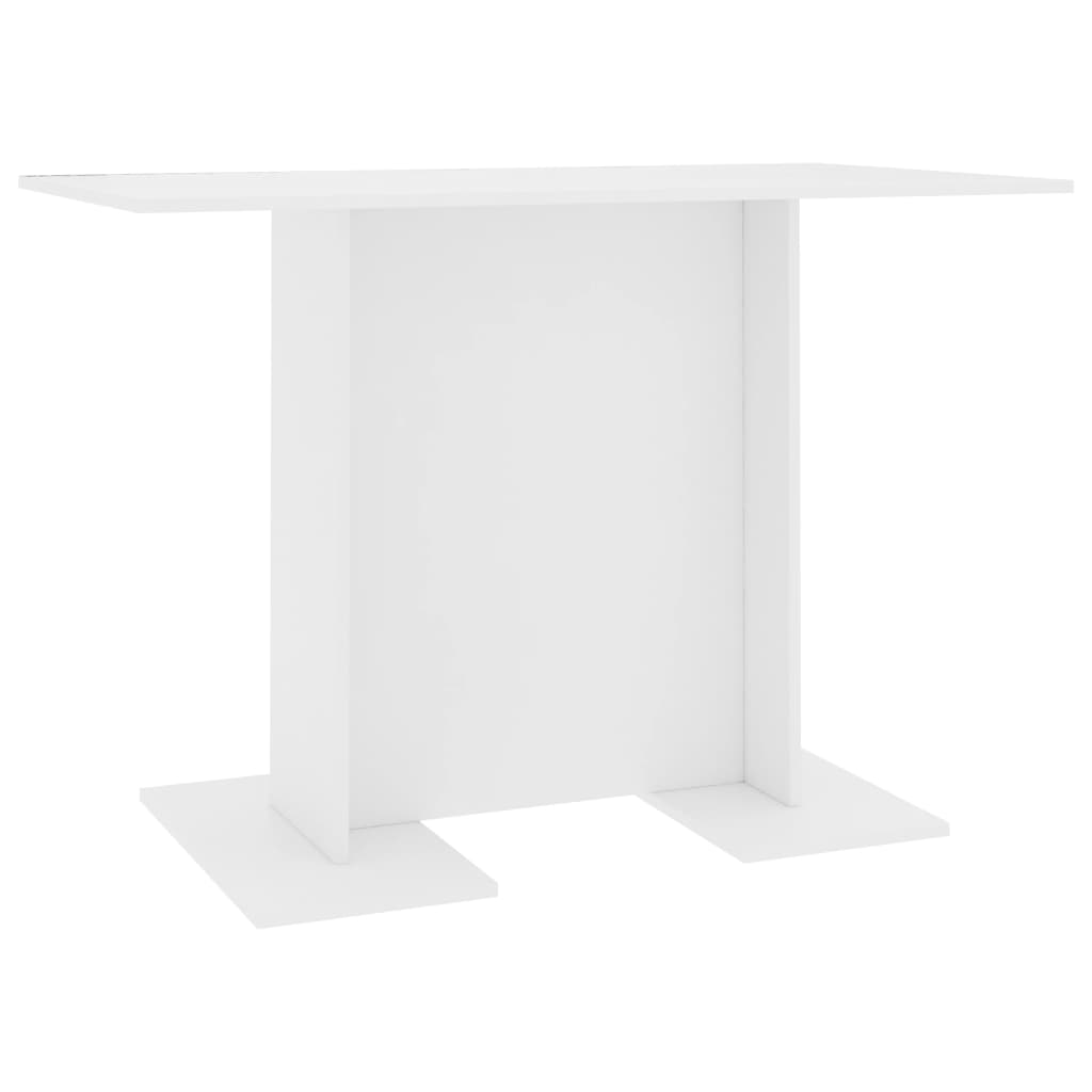 vidaXL Tavolo da Pranzo Bianco 110x60x75 cm in Legno Multistrato