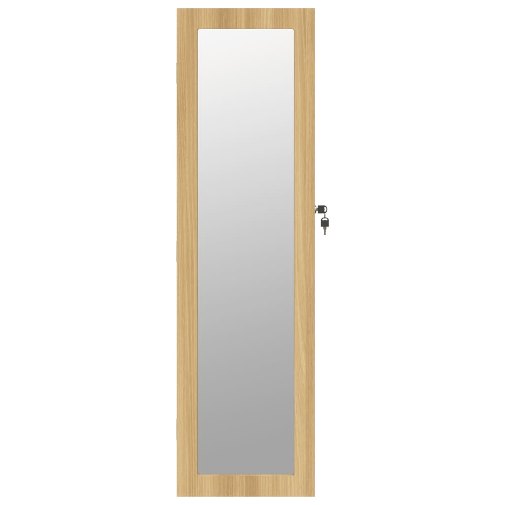 vidaXL Armadio Portagioie con Specchio a Muro 30x8,5x106 cm