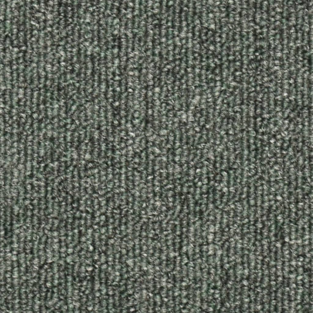 vidaXL Tappetini per Scale 15 pz Verde Scuro 56x17x3 cm