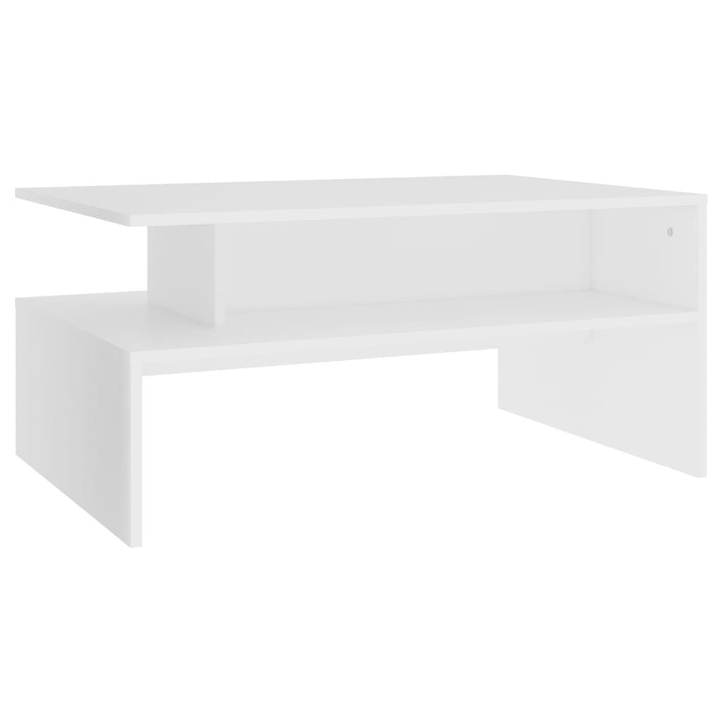 vidaXL Tavolino da Salotto Bianco 90x60x42,5 cm in Legno Multistrato