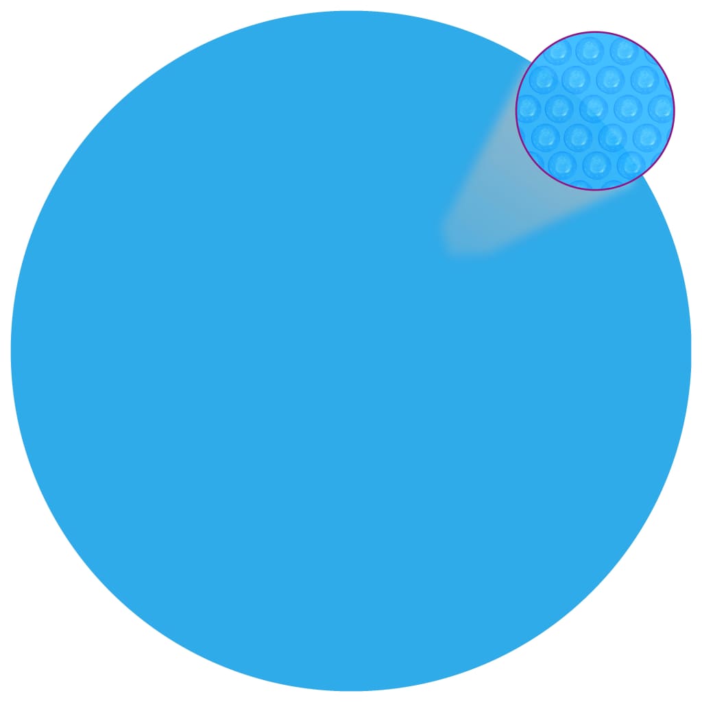 vidaXL Pellicola Galleggiante Solare PE Rotonda 455 cm per Piscina Blu
