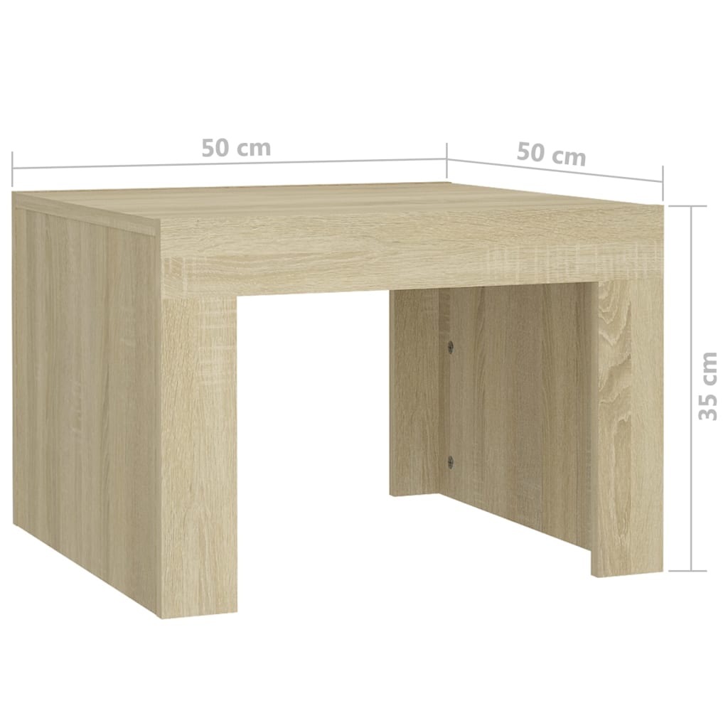 vidaXL Tavolino da Salotto Rovere Sonoma 50x50x35 cm in Truciolato