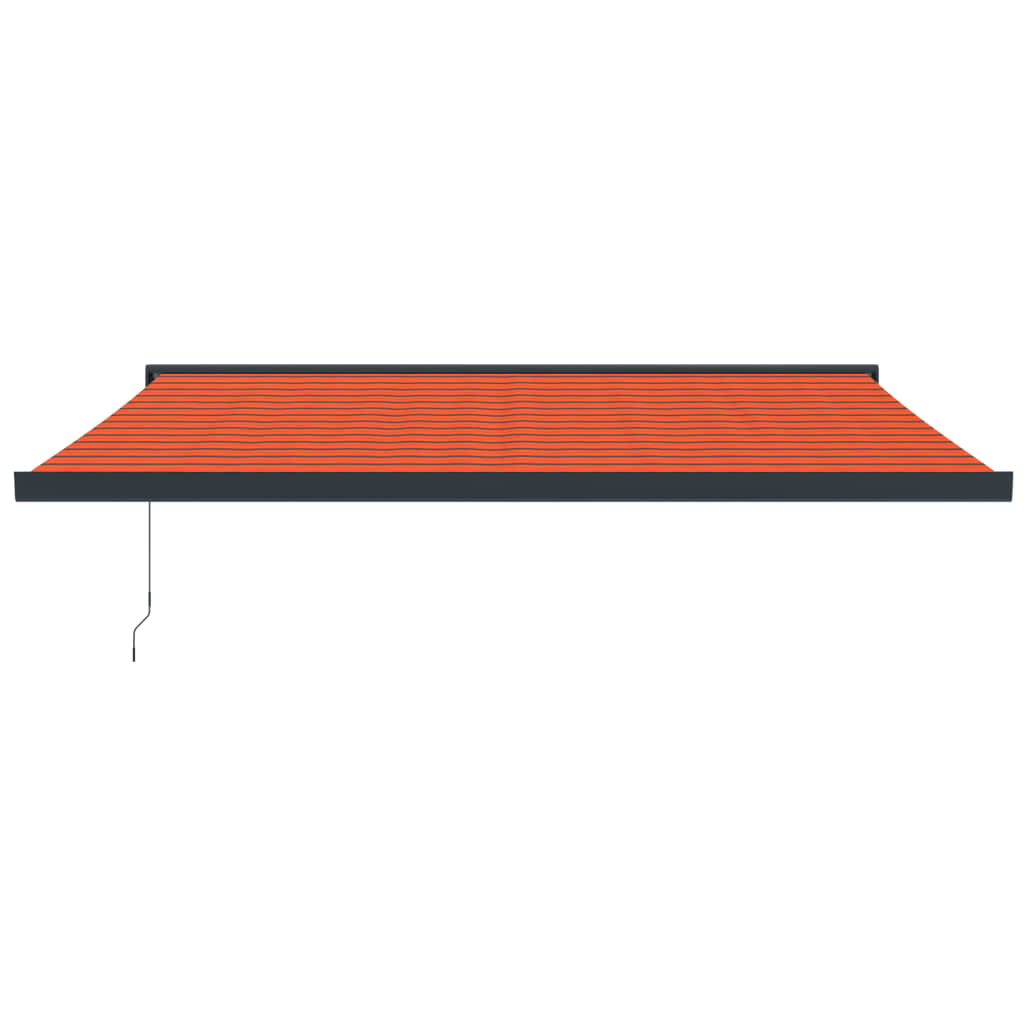 vidaXL Tenda Sole Retrattile Arancione Marrone 4x3m Tessuto Alluminio