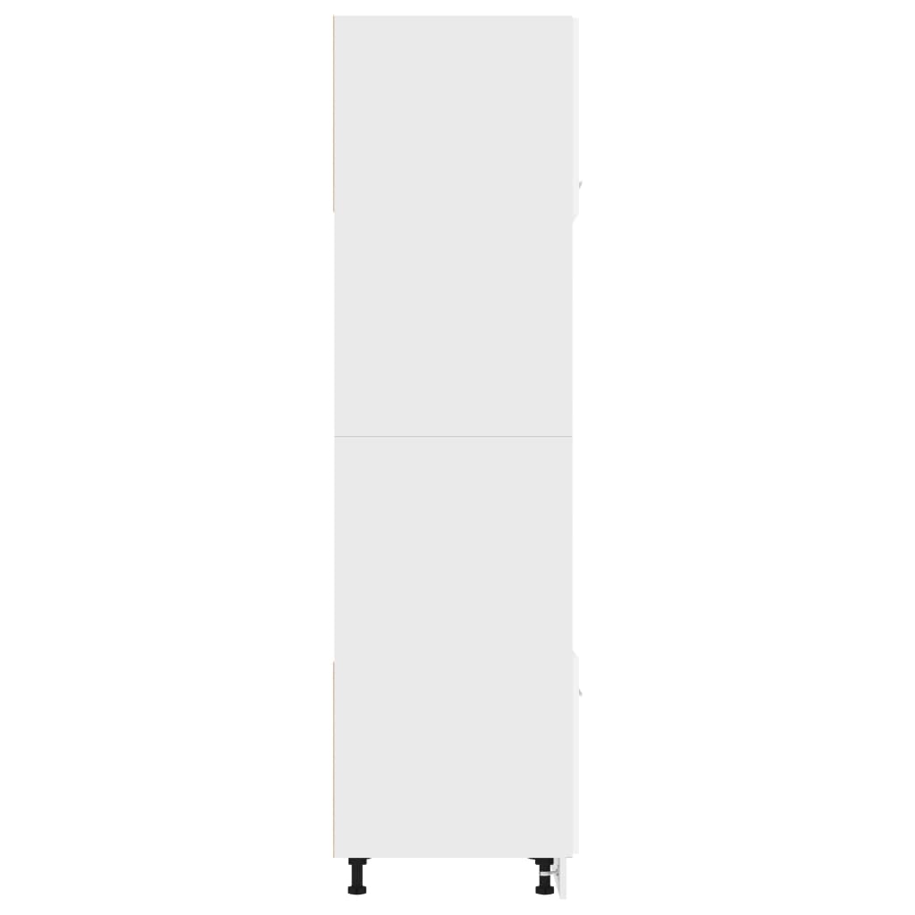 vidaXL Mobile Microonde Bianco Lucido 60x57x207 cm Legno Multistrato
