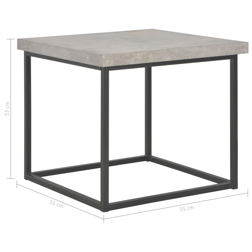 vidaXL Tavolino da Caffè 55x55x53 cm Aspetto Cemento