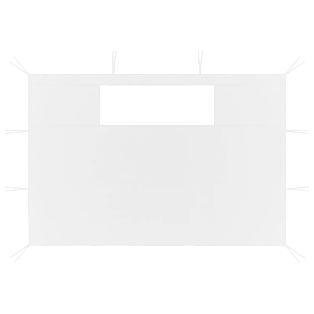 vidaXL Pareti con Finestre per Gazebo 2 pz 4,5x2,1 m Bianche 70 g/m²