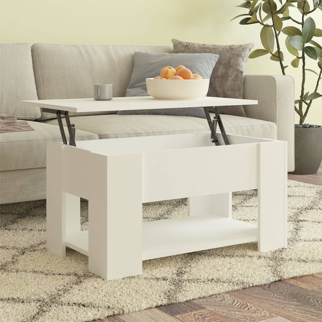 vidaXL Tavolino da Salotto Bianco 79x49x41 cm in Legno Multistrato