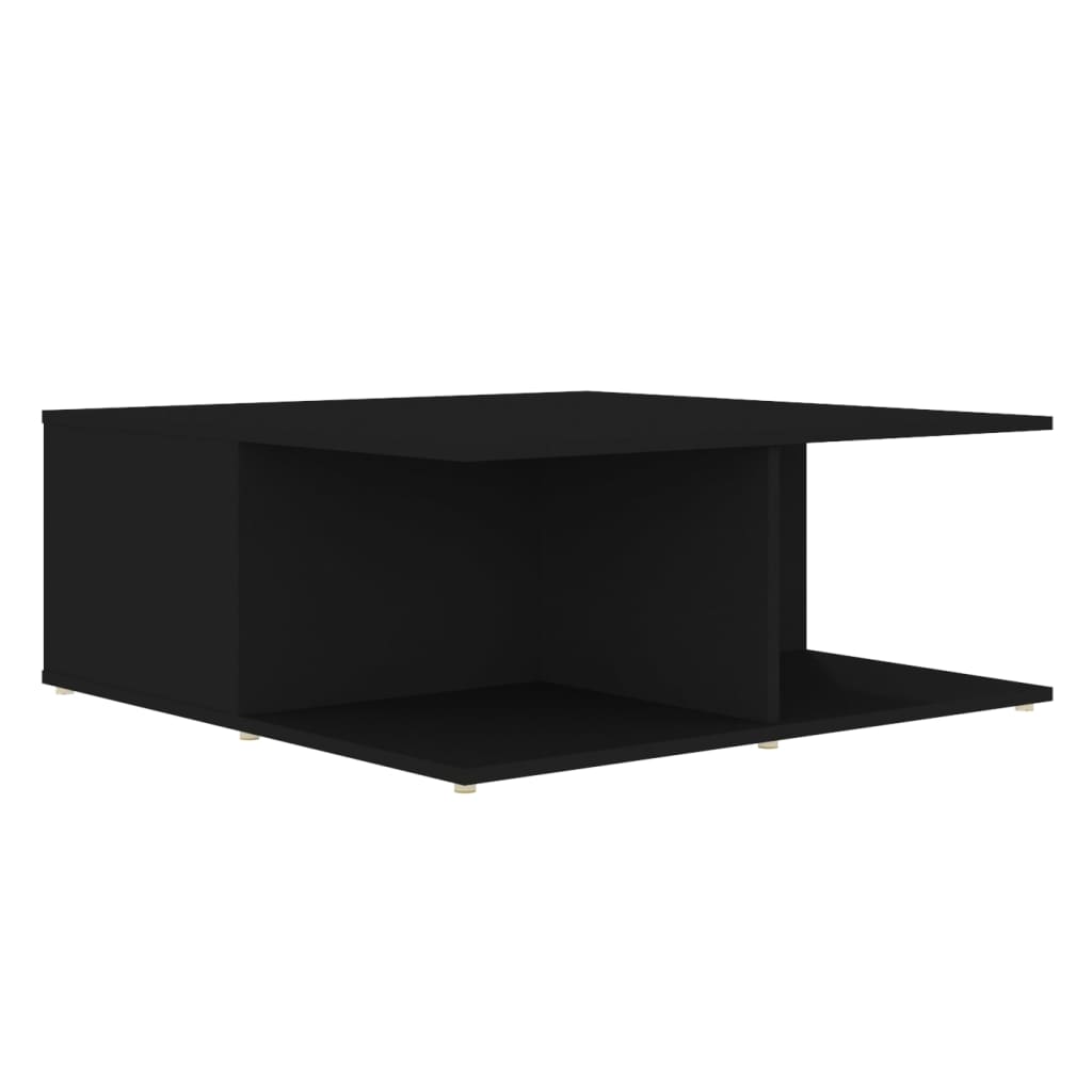 vidaXL Tavolino da Salotto Nero 80x80x31 cm in Legno Multistrato