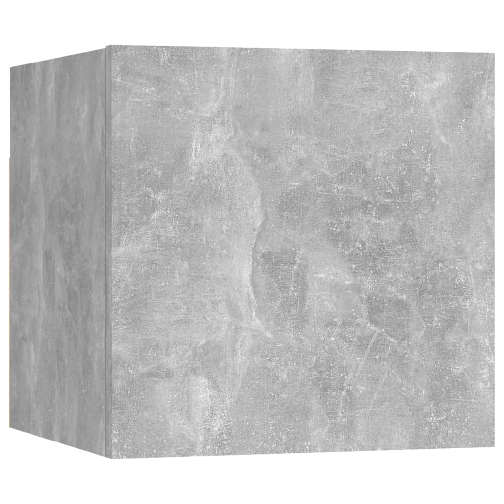 vidaXL Comodini Grigio Cemento 2 pz 30,5x30x30 cm in Truciolato