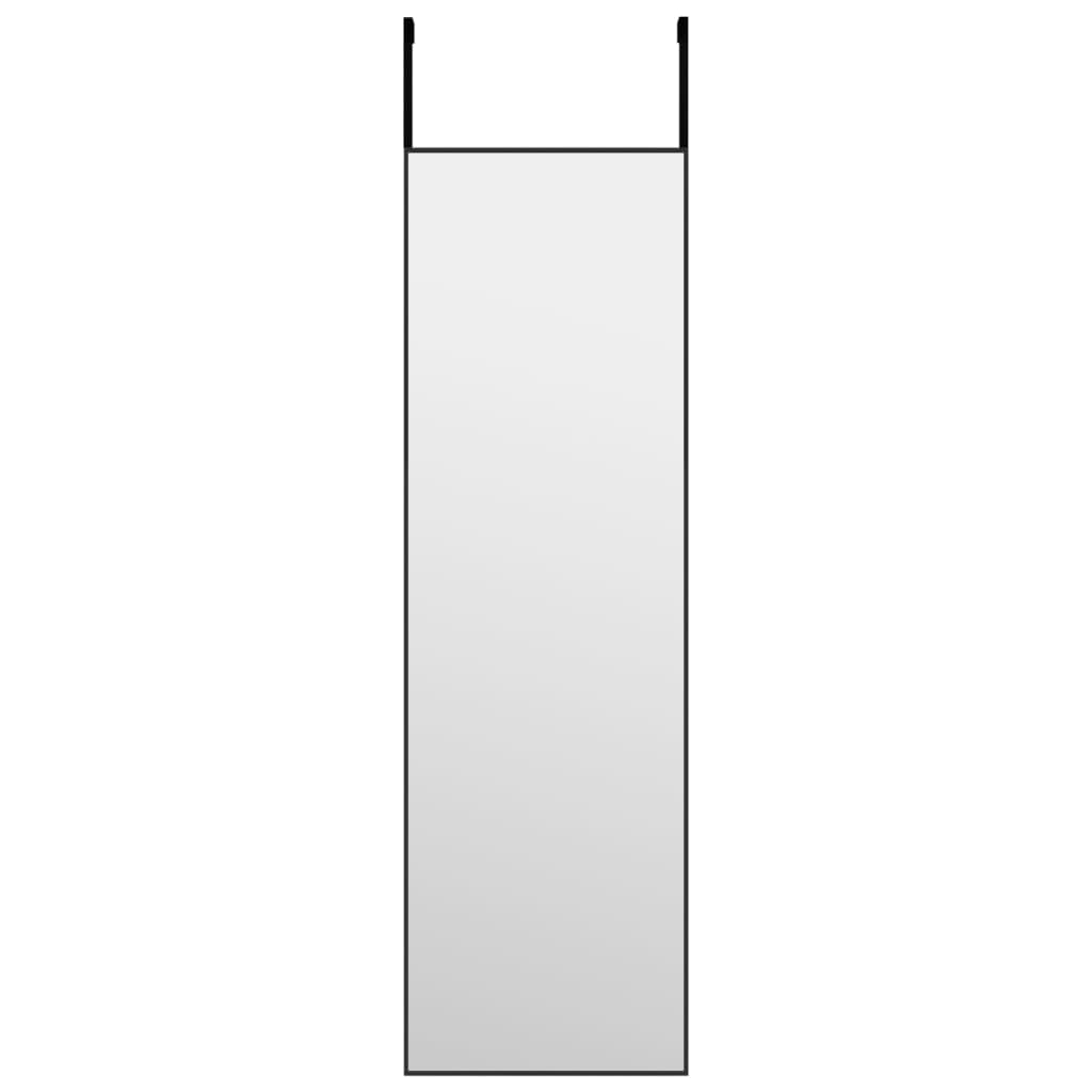 vidaXL Specchio da Porta Nero 30x100 cm in Vetro e Alluminio
