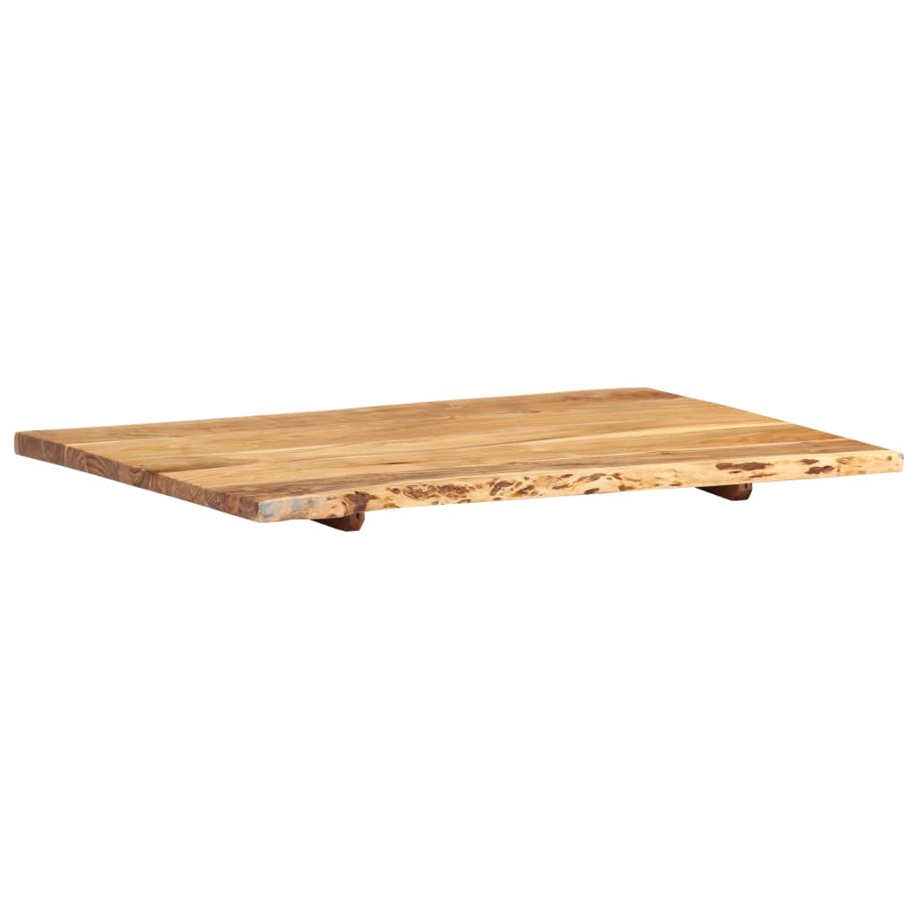 vidaXL Piano del Tavolo in Legno Massello di Acacia 80x(50-60)x2,5 cm