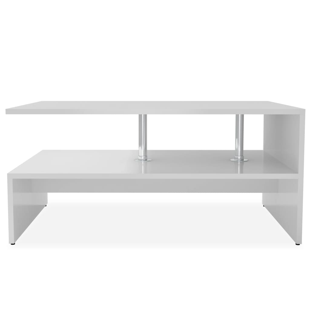 vidaXL Tavolino da Salotto in Legno Multistrato 90x59x42 cm Bianco