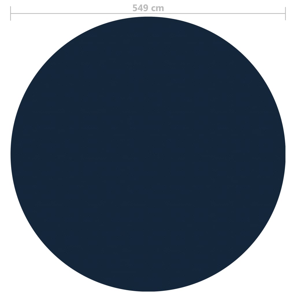 vidaXL Pellicola Galleggiante Solare PE per Piscina 549 cm Nero e Blu