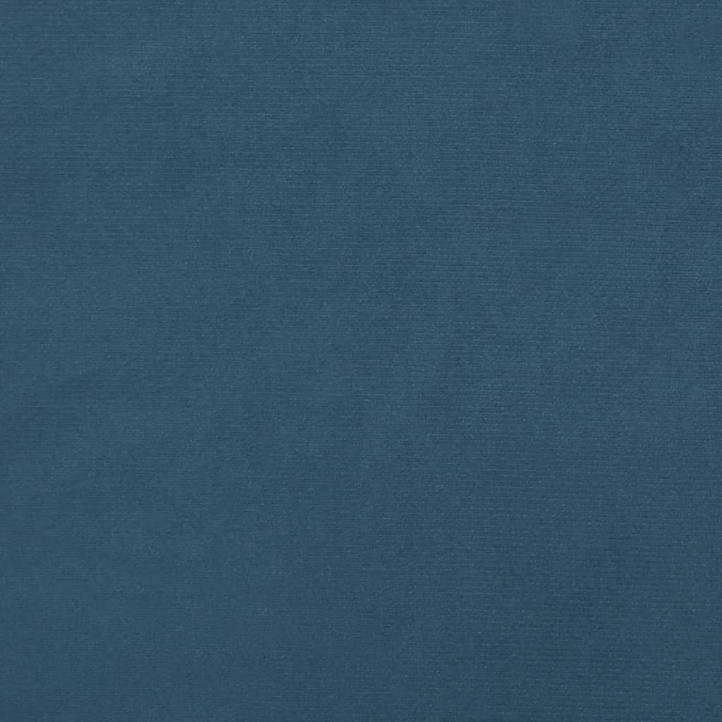 vidaXL Giroletto a Molle con Materasso Blu Scuro 80x200 cm in Velluto