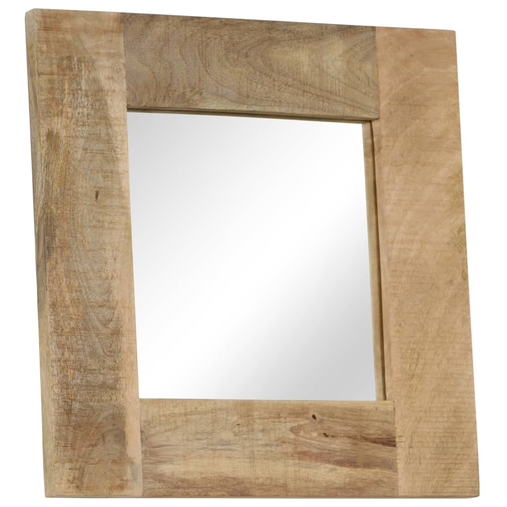 vidaXL Specchio in Legno Massello di Mango 50x50 cm