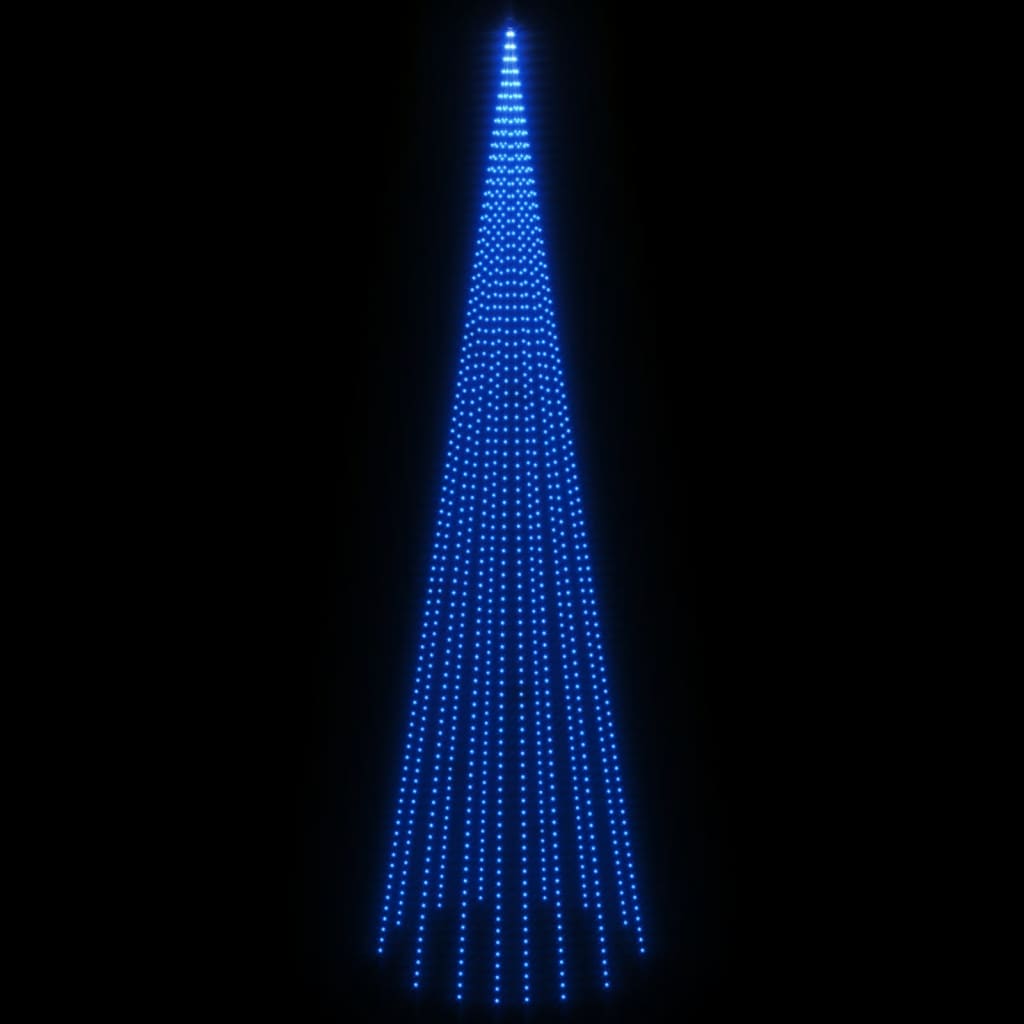 vidaXL Albero di Natale Pennone Blu 1134 LED 800 cm
