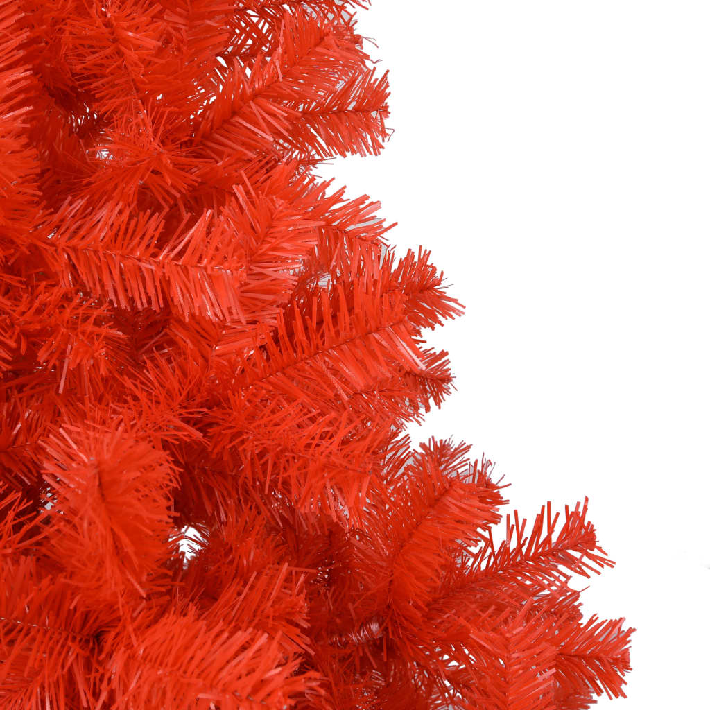 vidaXL Albero di Natale Preilluminato con Palline Rosso 180 cm PVC