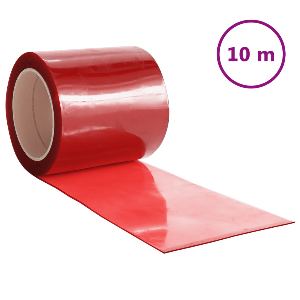 vidaXL Tenda per Porte Rossa 200 mm x 1,6 mm 10 m in PVC
