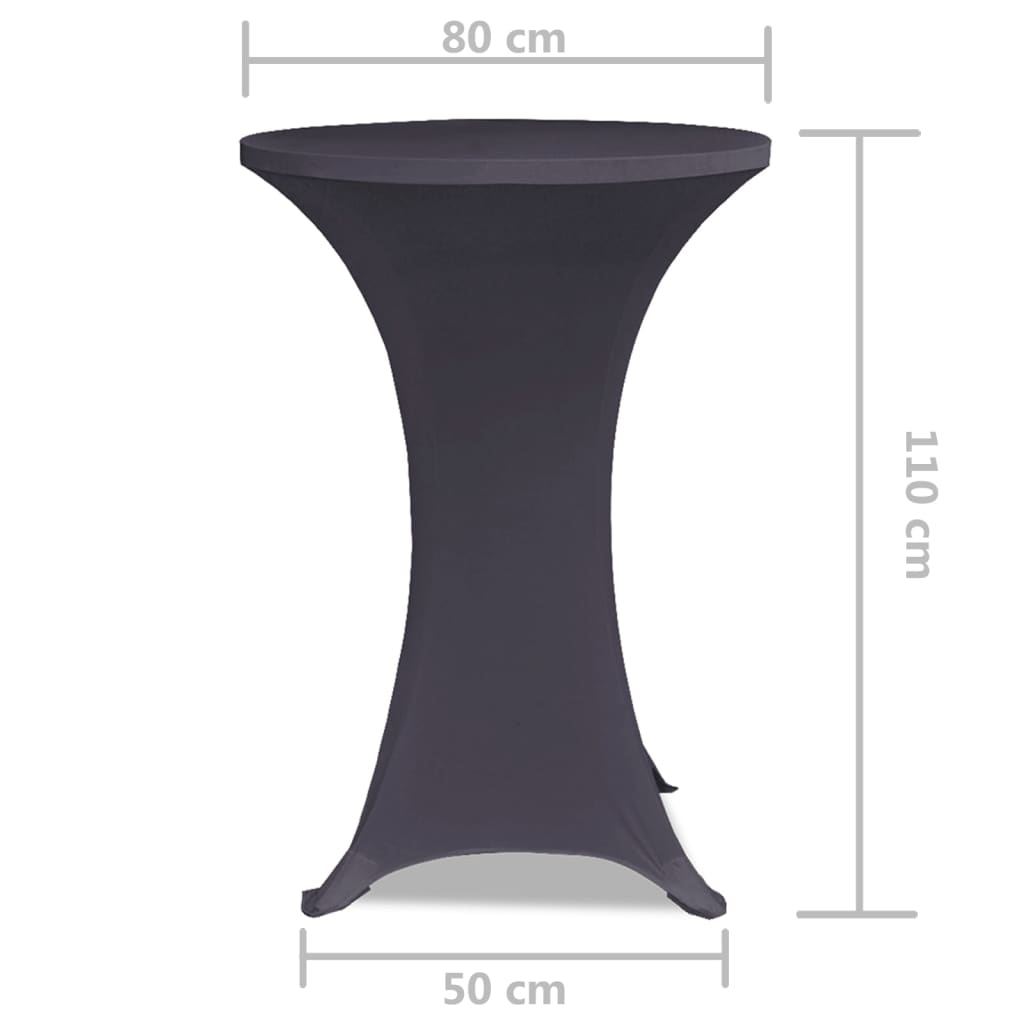 vidaXL Copertura Elastica per Tavolo 80 cm Antracite