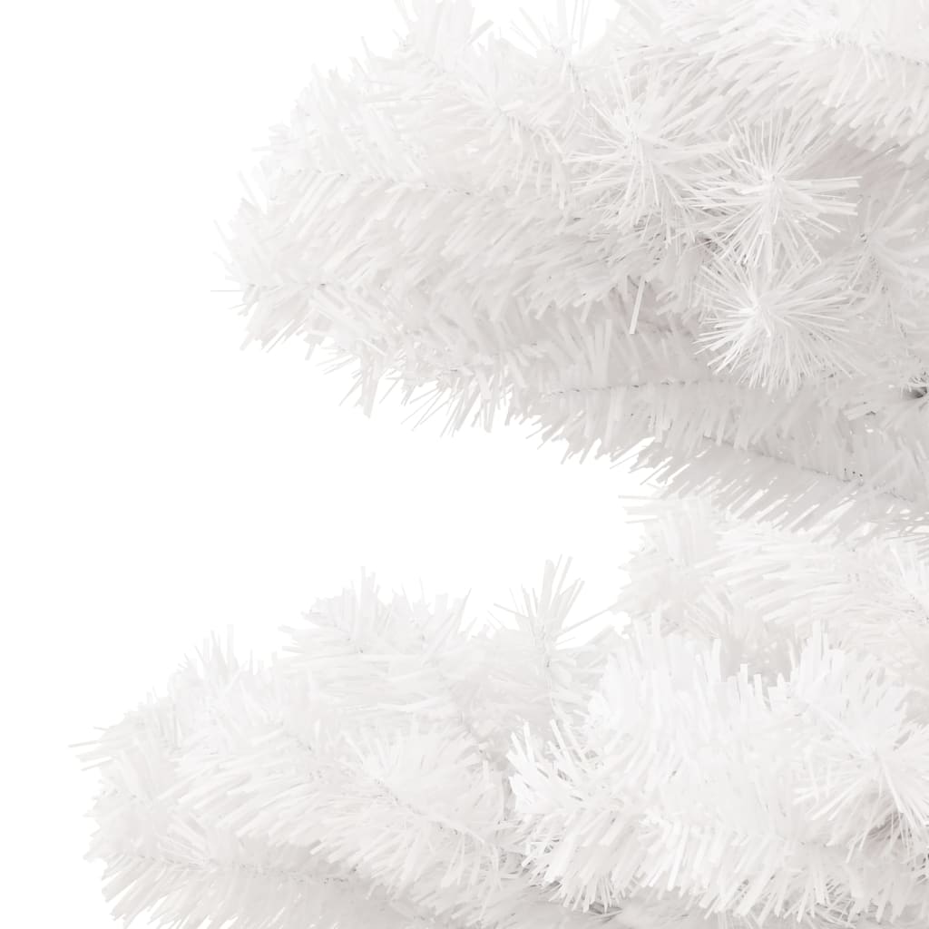 vidaXL Albero di Natale Preilluminato con Vaso Bianco 180 cm in PVC