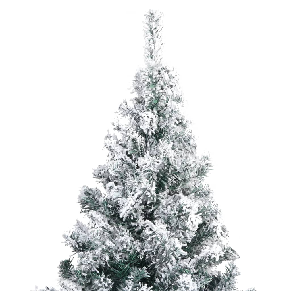 vidaXL Albero di Natale Artificiale con Neve Fioccata Verde 210 cm PVC