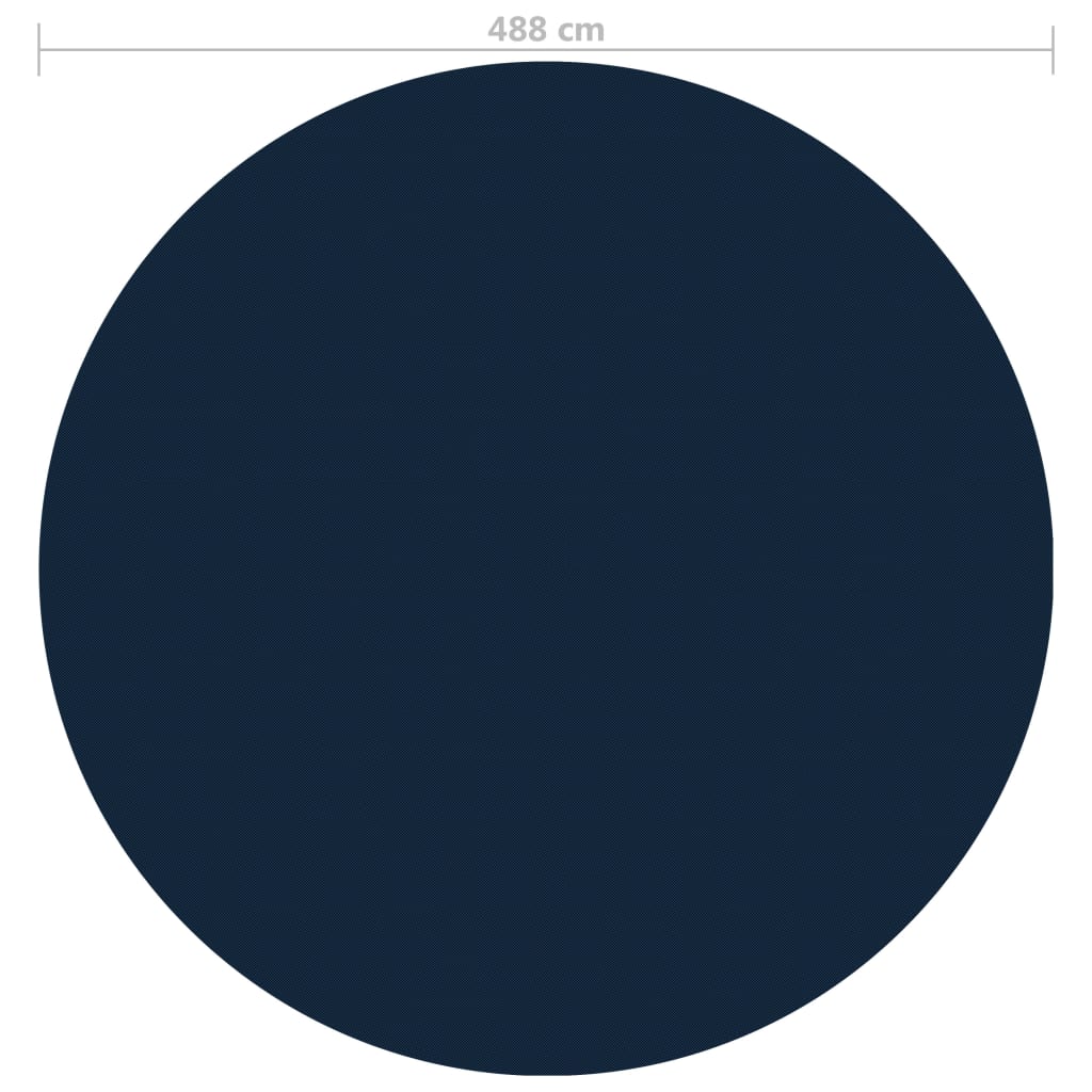 vidaXL Pellicola Galleggiante Solare PE per Piscina 488 cm Nero e Blu