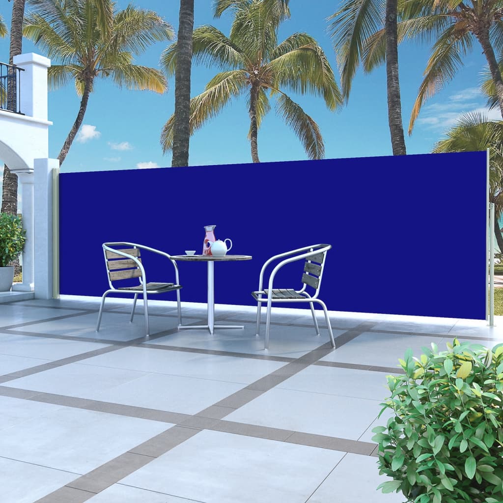 vidaXL Tenda da Sole Laterale Retrattile 160 x 500 cm Blu