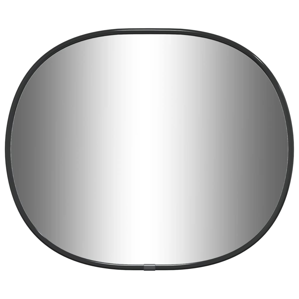vidaXL Specchio da Parete Nero 30x25 cm