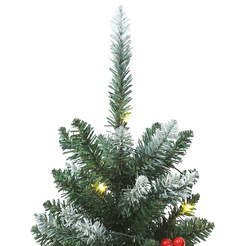 vidaXL Alberi di Natale Artificiali 2 pz 100 LED Verde e Bianco 120 cm