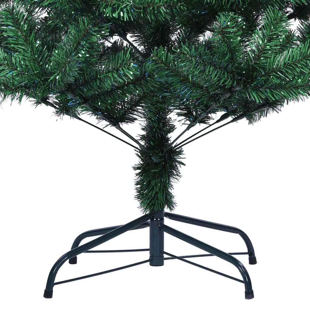 vidaXL Albero di Natale Artificiale Punte Iridescenti Verde 120 cm PVC