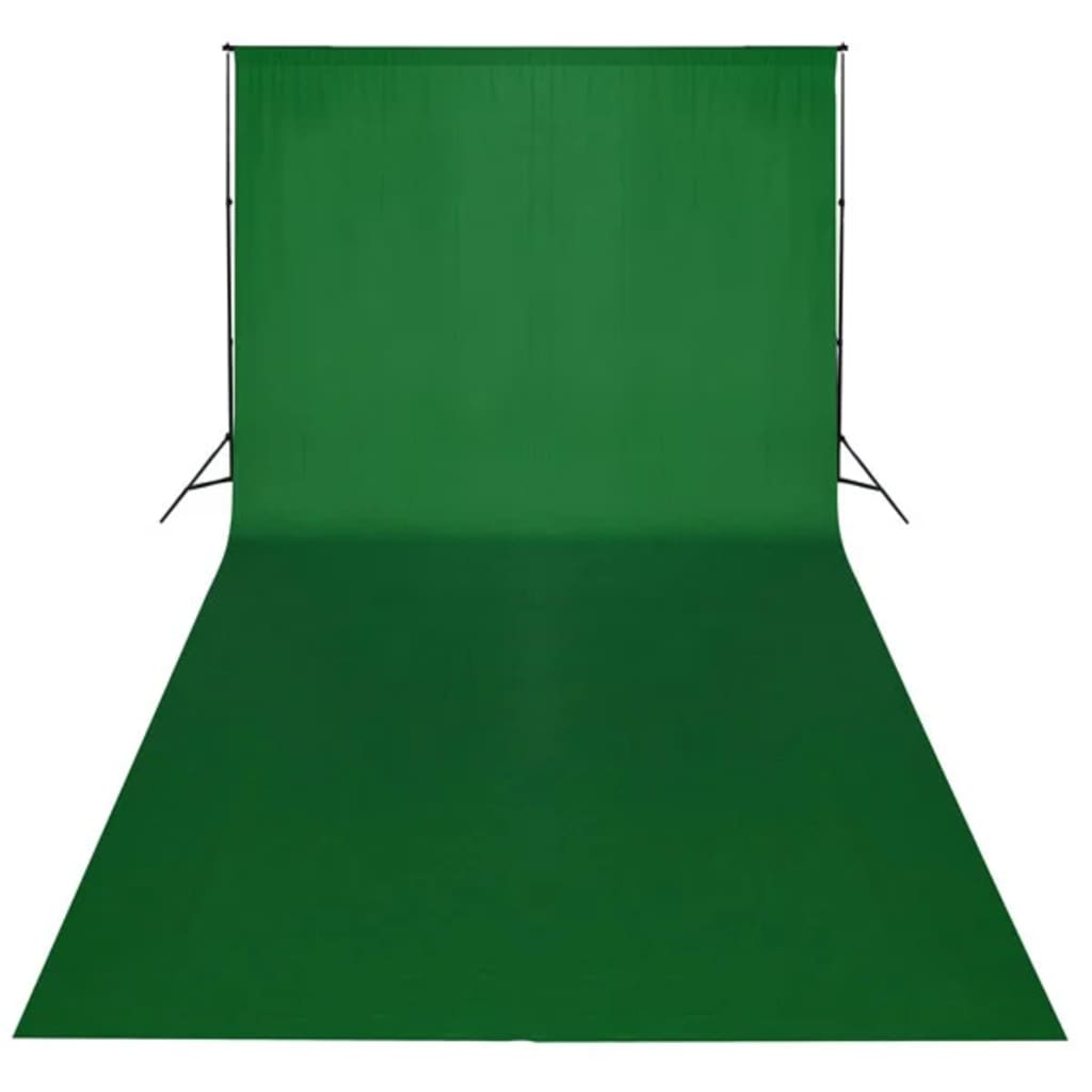 vidaXL Fondale in Cotone Verde 600x300 cm per Croma Key