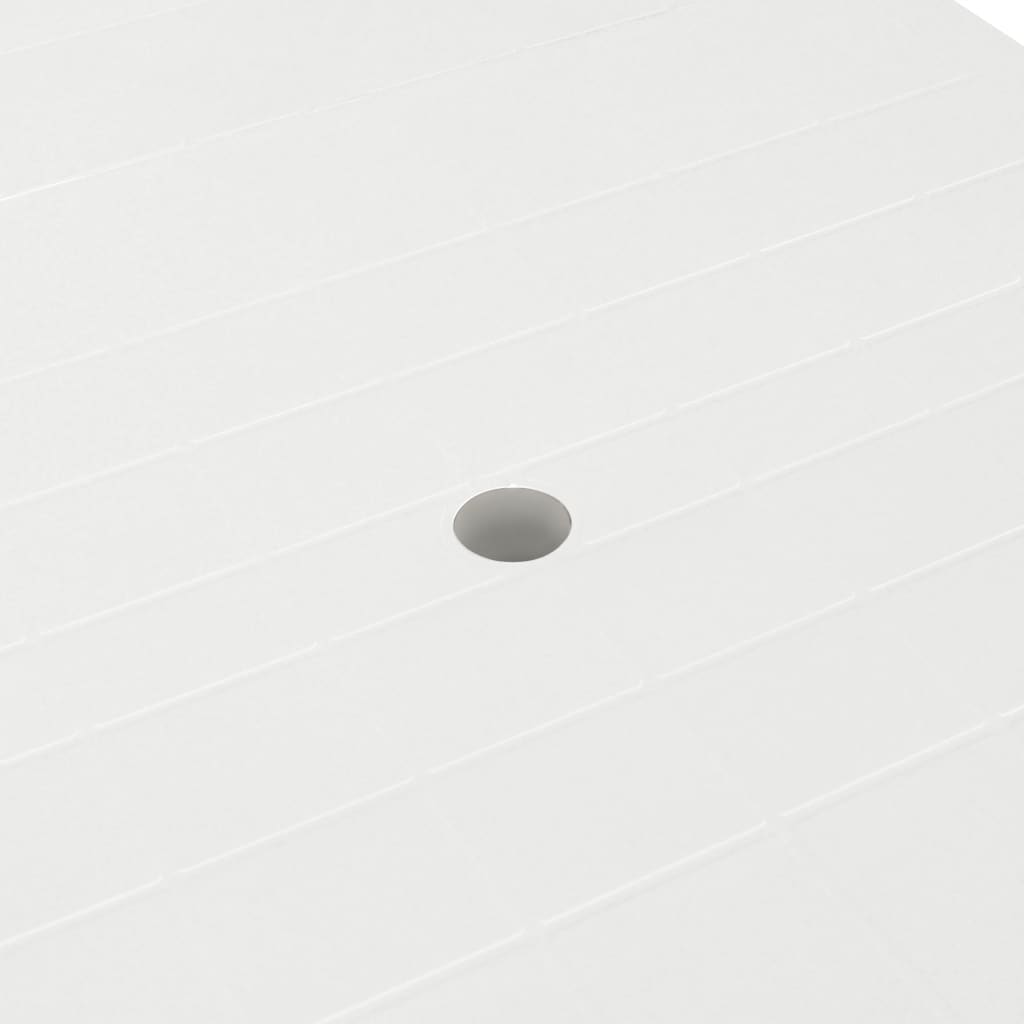 vidaXL Tavolo da Giardino Bianco 210x96x72 cm in Plastica