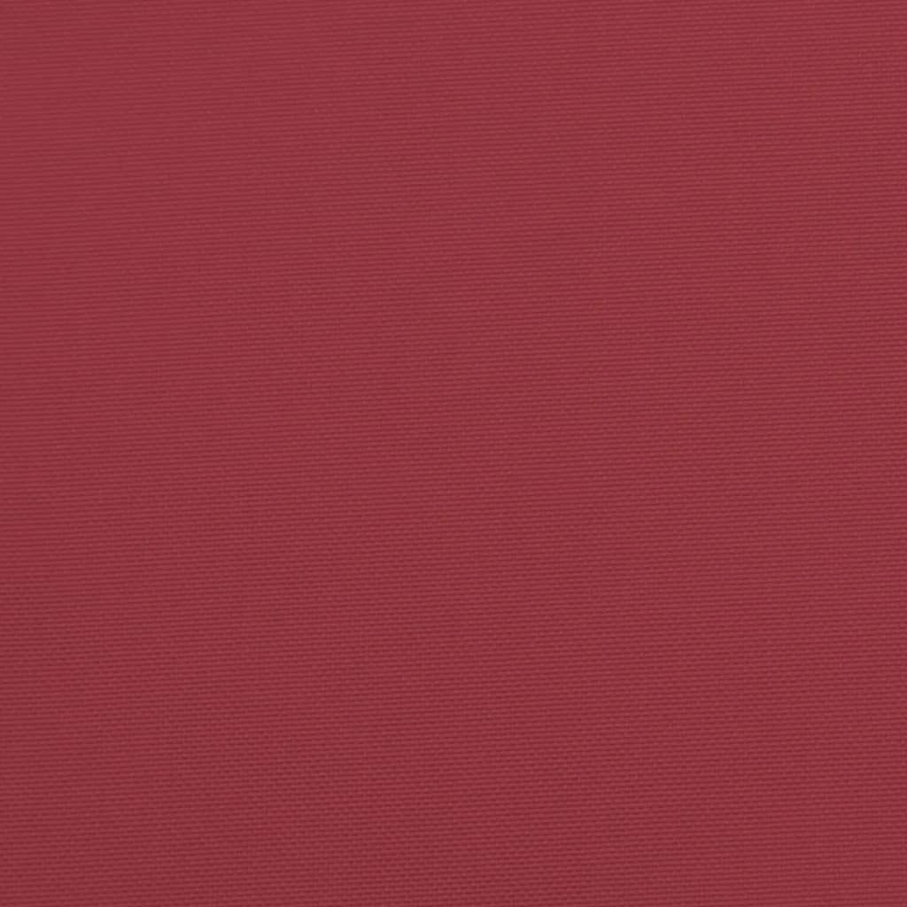 vidaXL Cuscino per Pallet 120 x 80 x 12 cm Rosso Vino in Tessuto