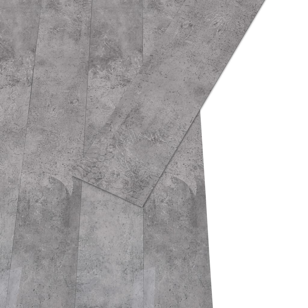 vidaXL Listoni Pavimento Autoadesivi PVC 5,21m² 2mm Marrone Cemento