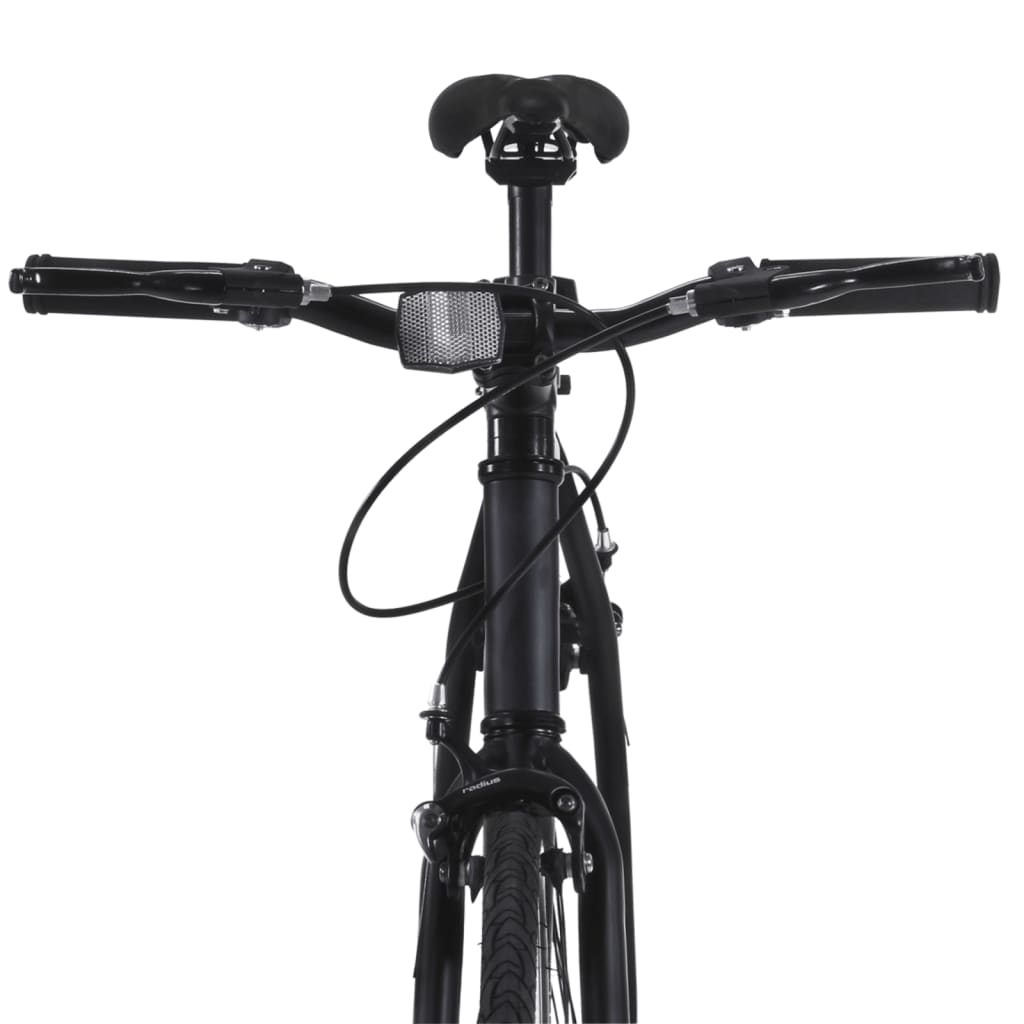 vidaXL Bicicletta a Scatto Fisso Nera 700c 59 cm