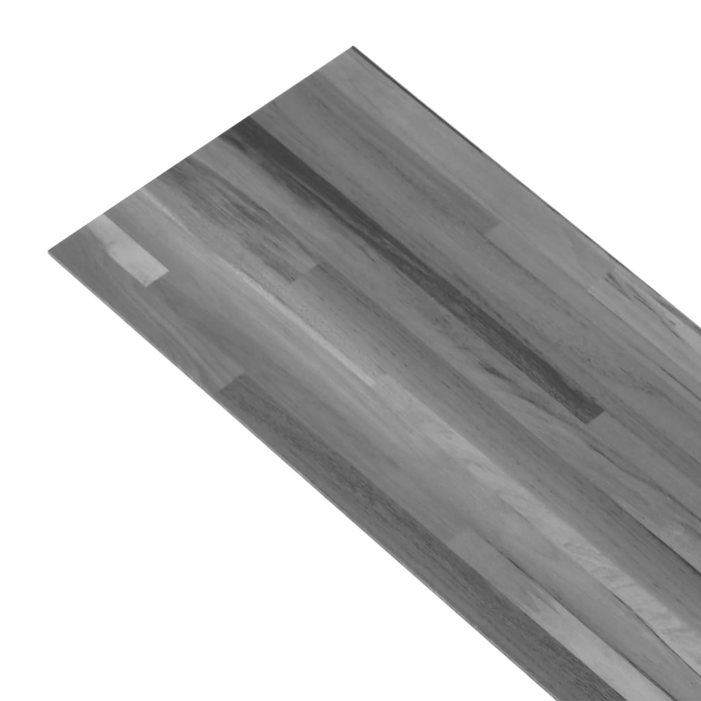 vidaXL Listoni Pavimenti Non Autoadesivi PVC 4,46m² 3mm Grigio a Righe